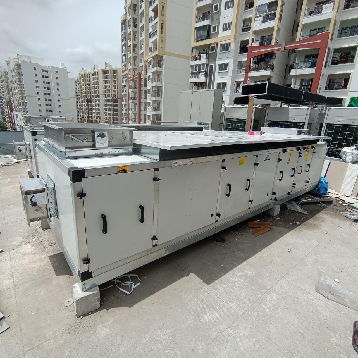 Floor mounted air handling unit